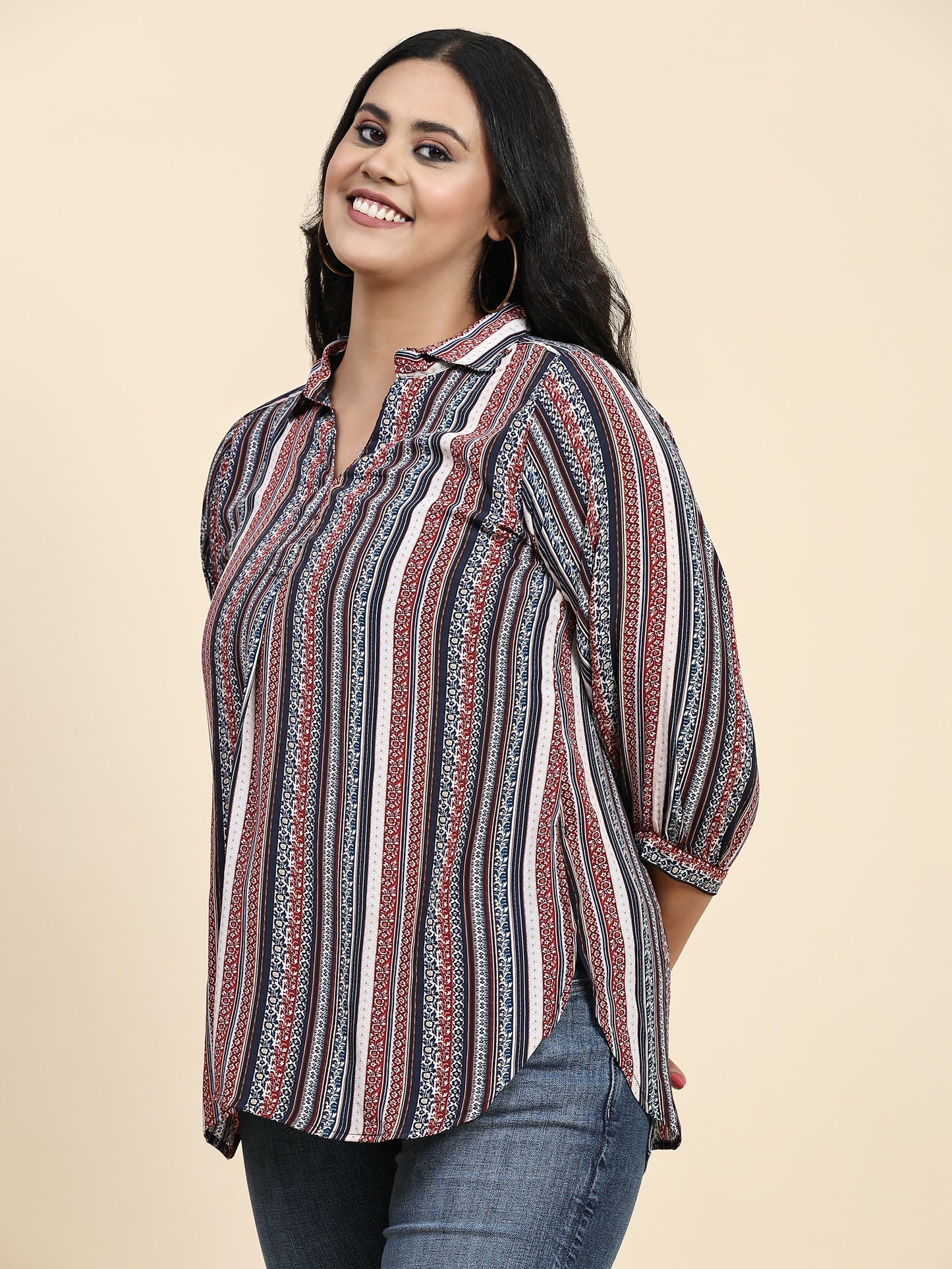 Petite Floral Print Top