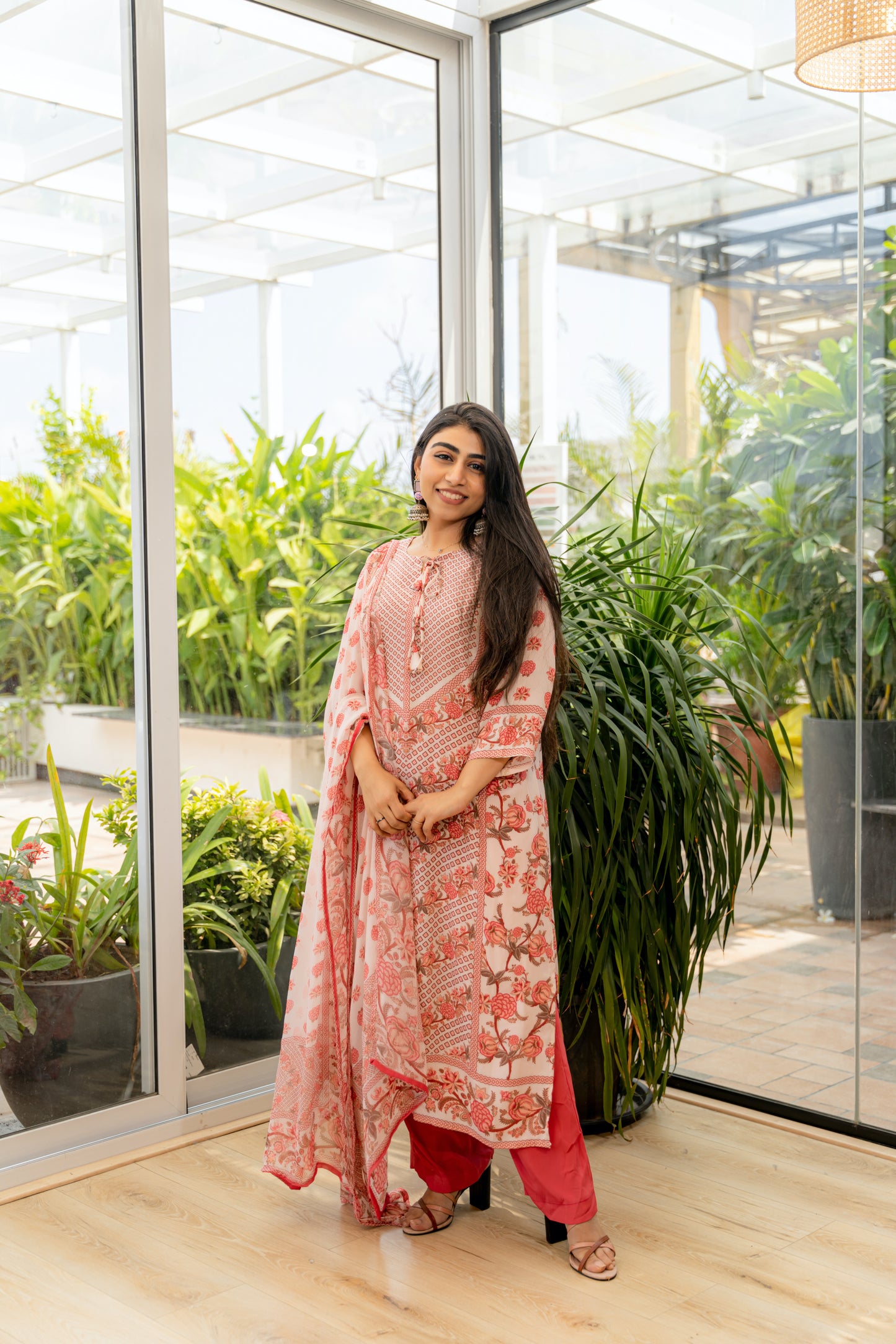 Pink Chintz Placement Suit Set
