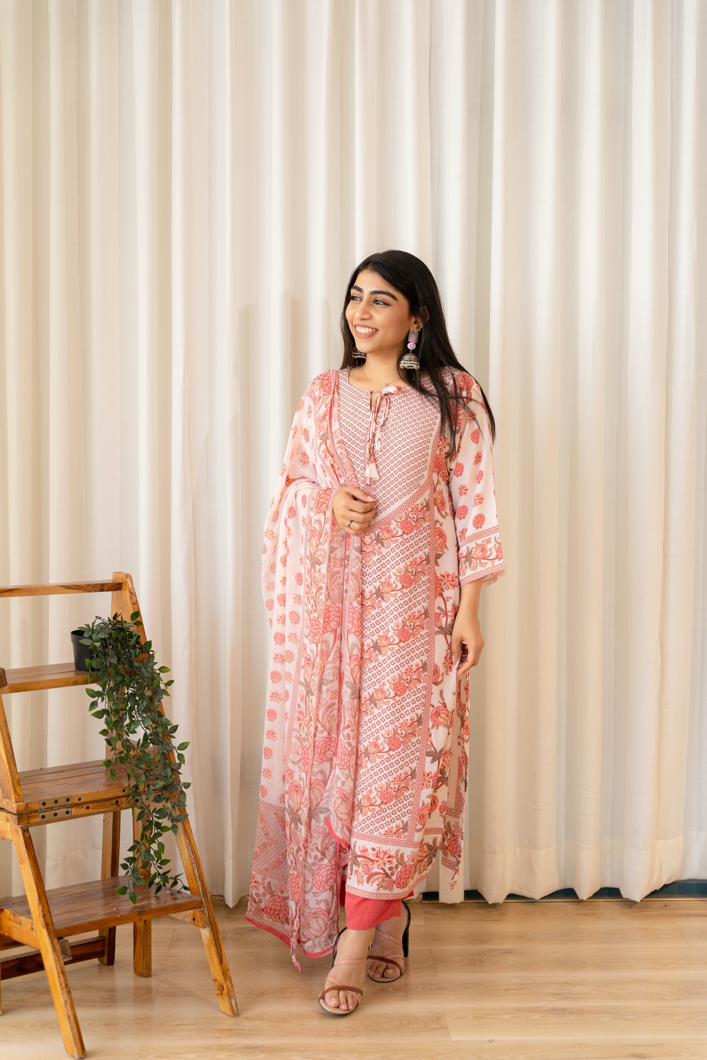Pink Chintz Placement Suit Set