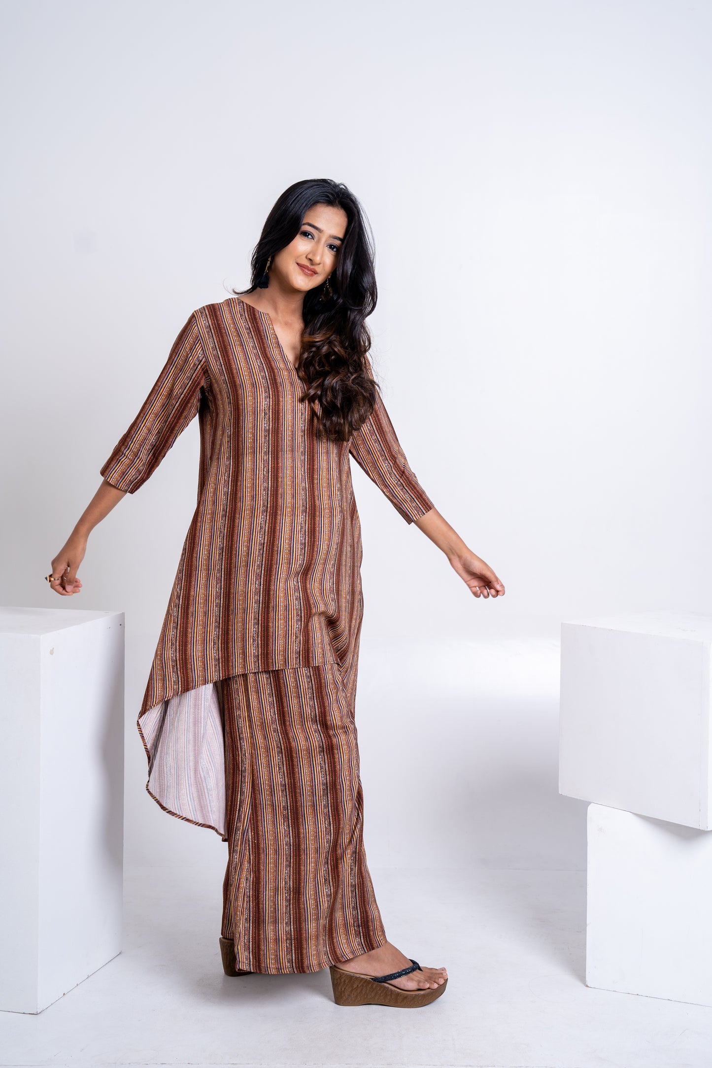Grace Print Asymmetrical Coord Set