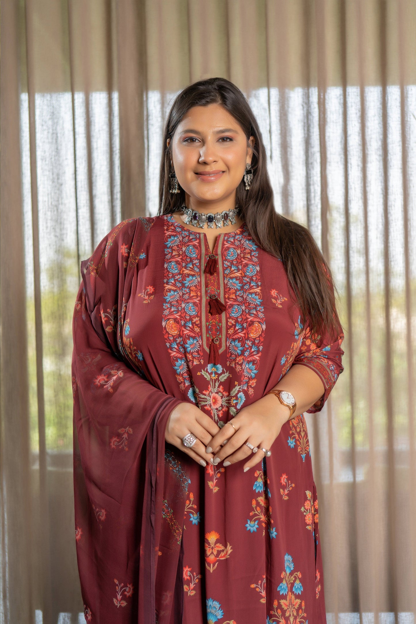 Sangria Maroon Suit