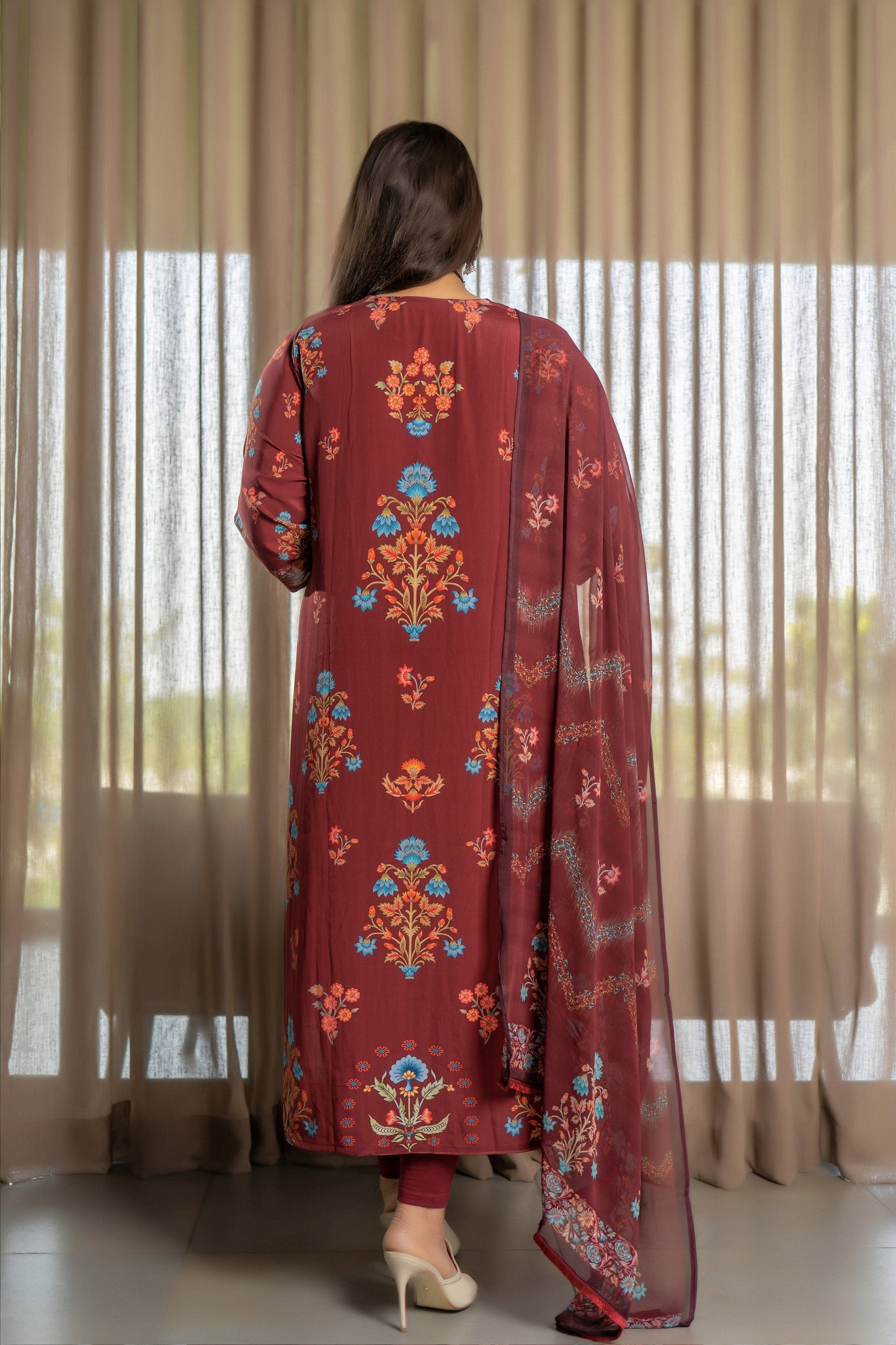 Sangria Maroon Suit