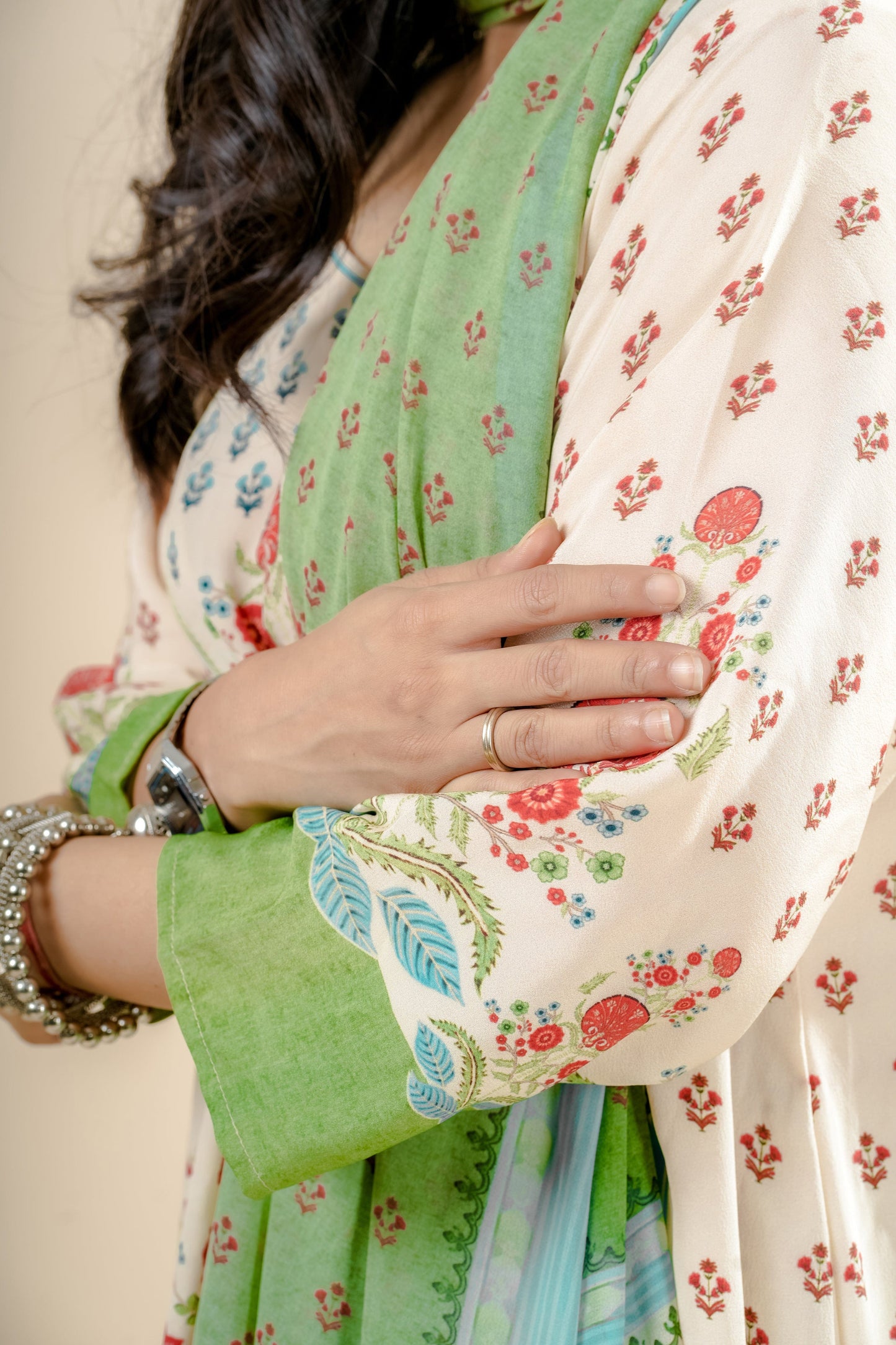 Mint Green & Cream Suit Set