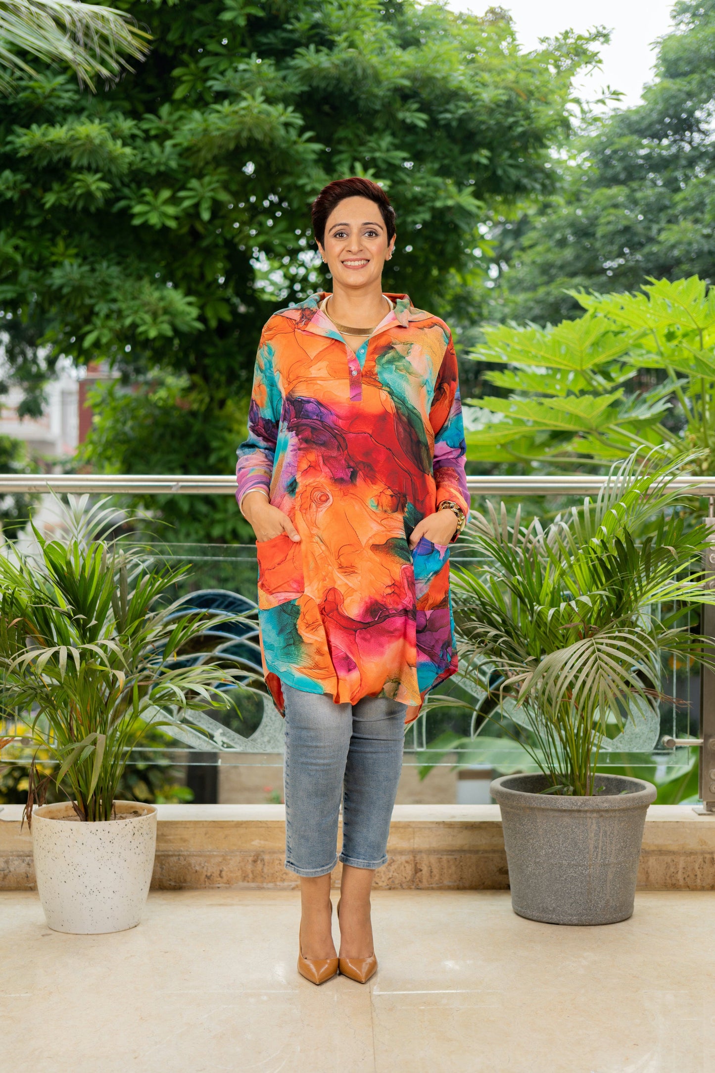 Watercolor Splash Tunic