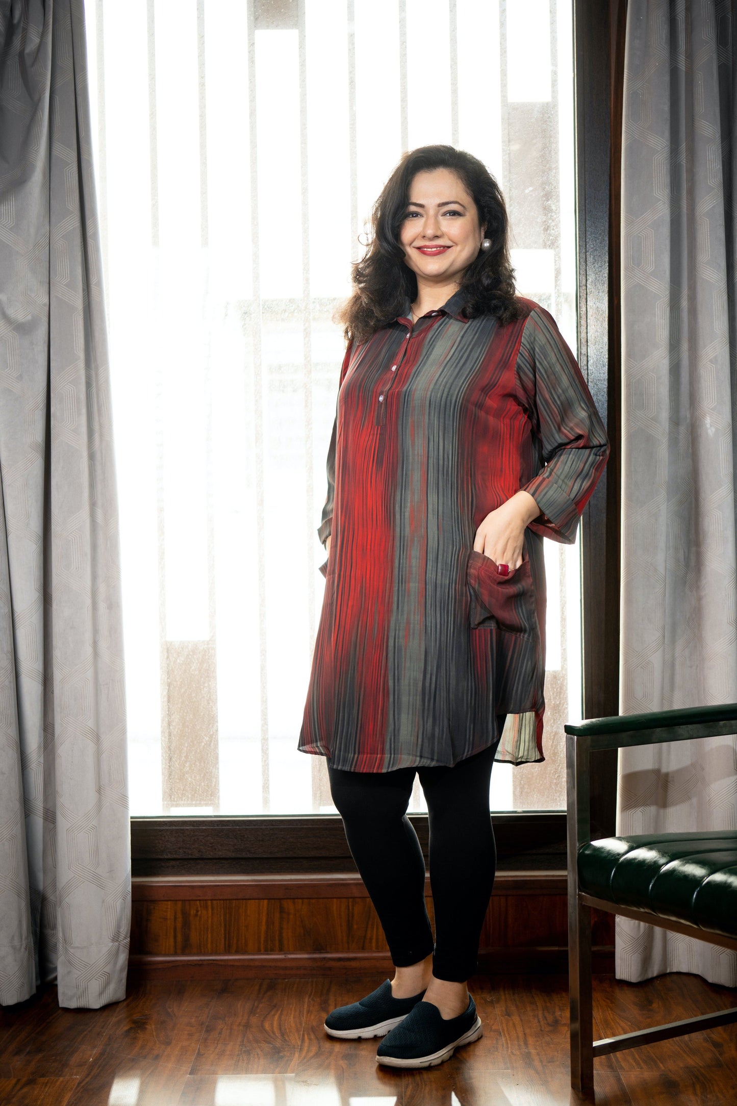 Striped Contrast Tunic