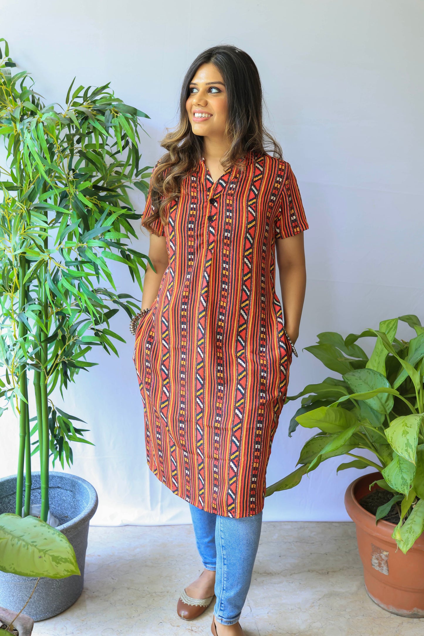 Geometric Print Dress