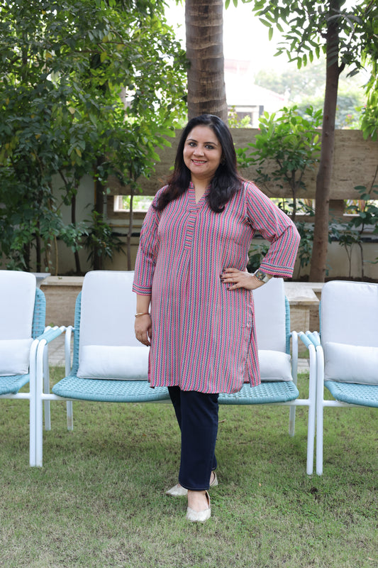 Lux Vertical Short Kurta