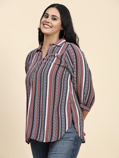 Petite Floral Print Top