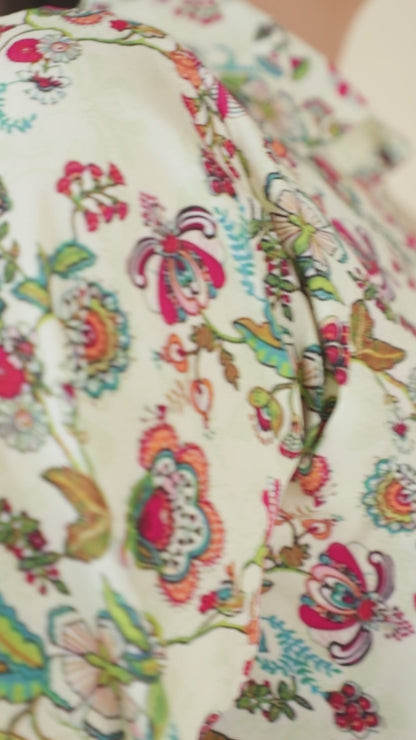 Cream Chintz Top