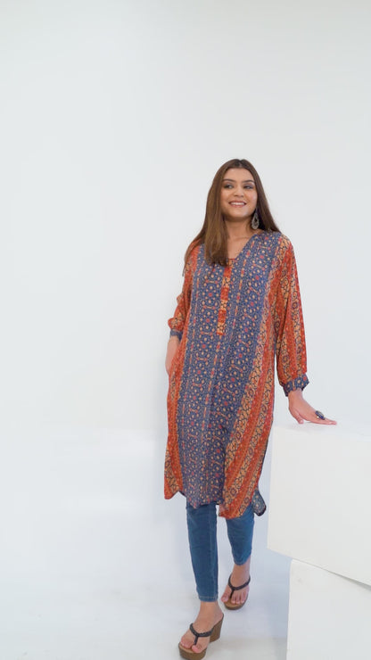 Blue Grace Long Tunic