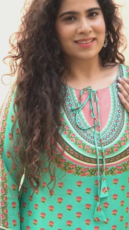Aquamarine Pink Kurta
