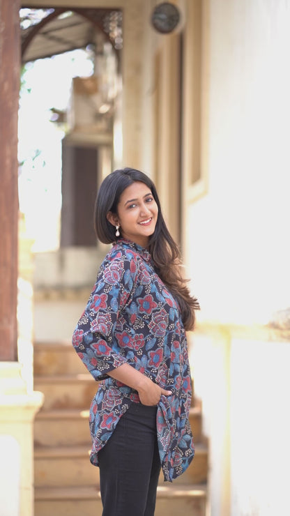 Blue Ajarak Tunic Shirt