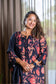 Black Chintz Flower Suit