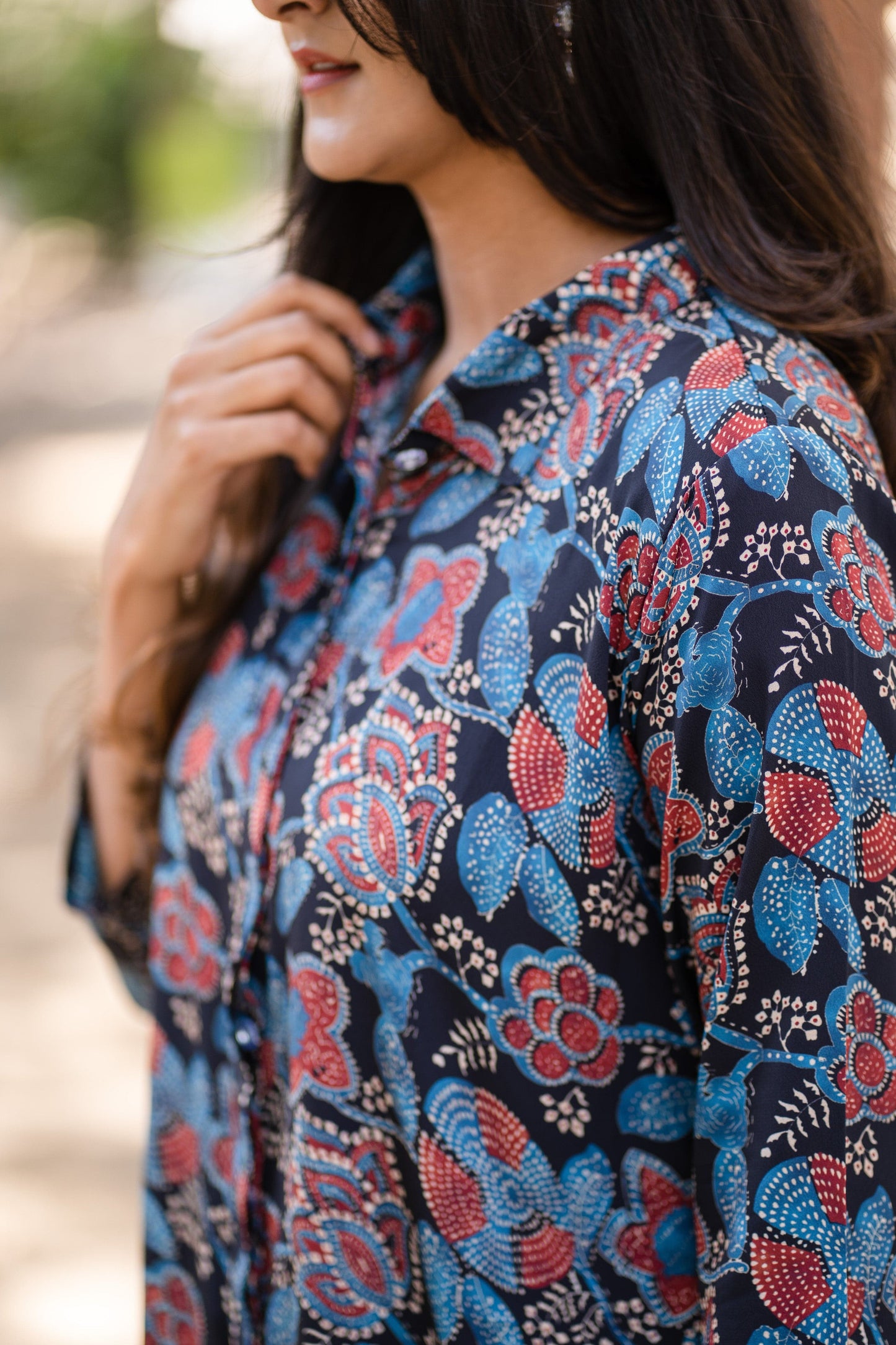 Blue Ajarak Tunic Shirt