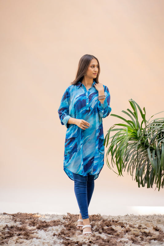 Bright Light Blue Tunic