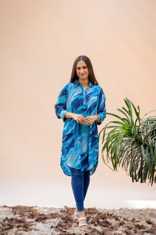 Bright Light Blue Tunic