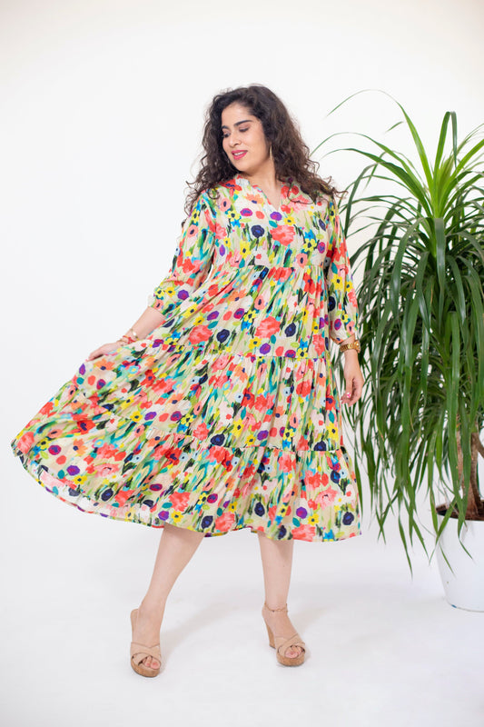 Flower Fiesta Layered Dress