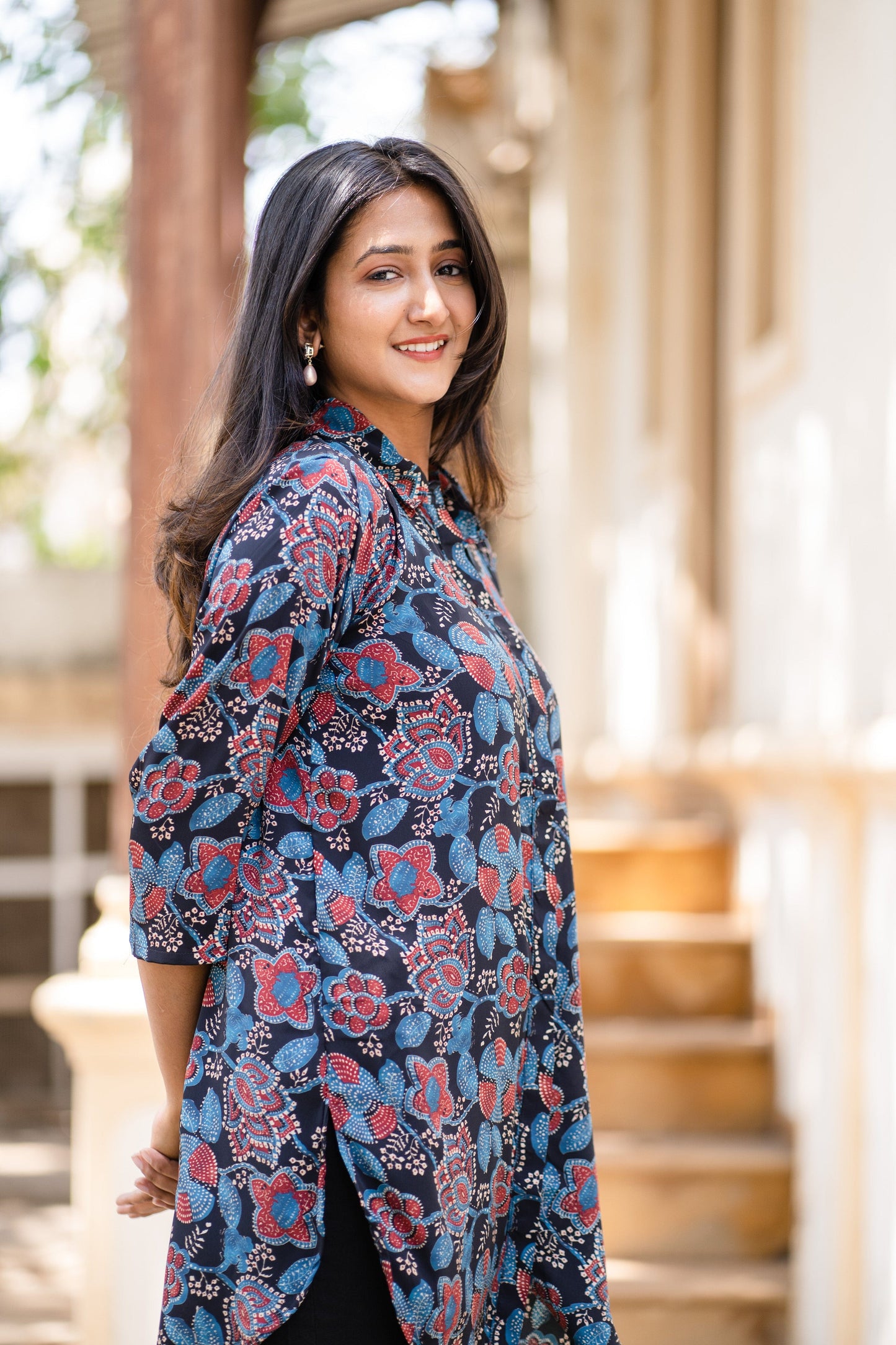 Blue Ajarak Tunic Shirt