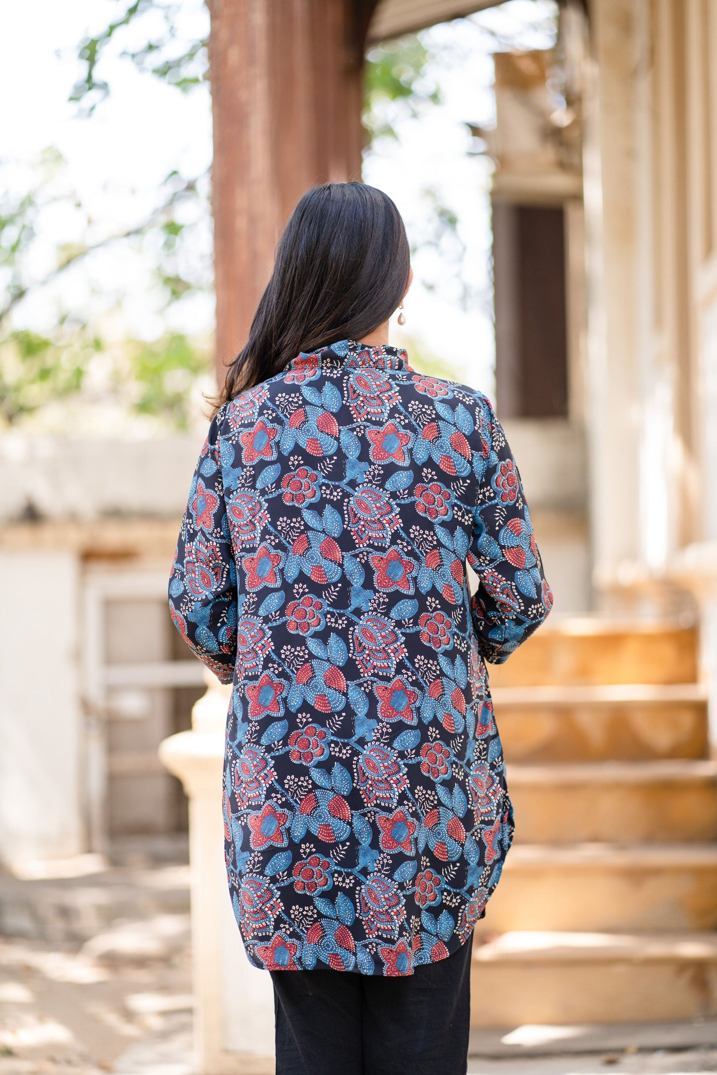 Blue Ajarak Tunic Shirt