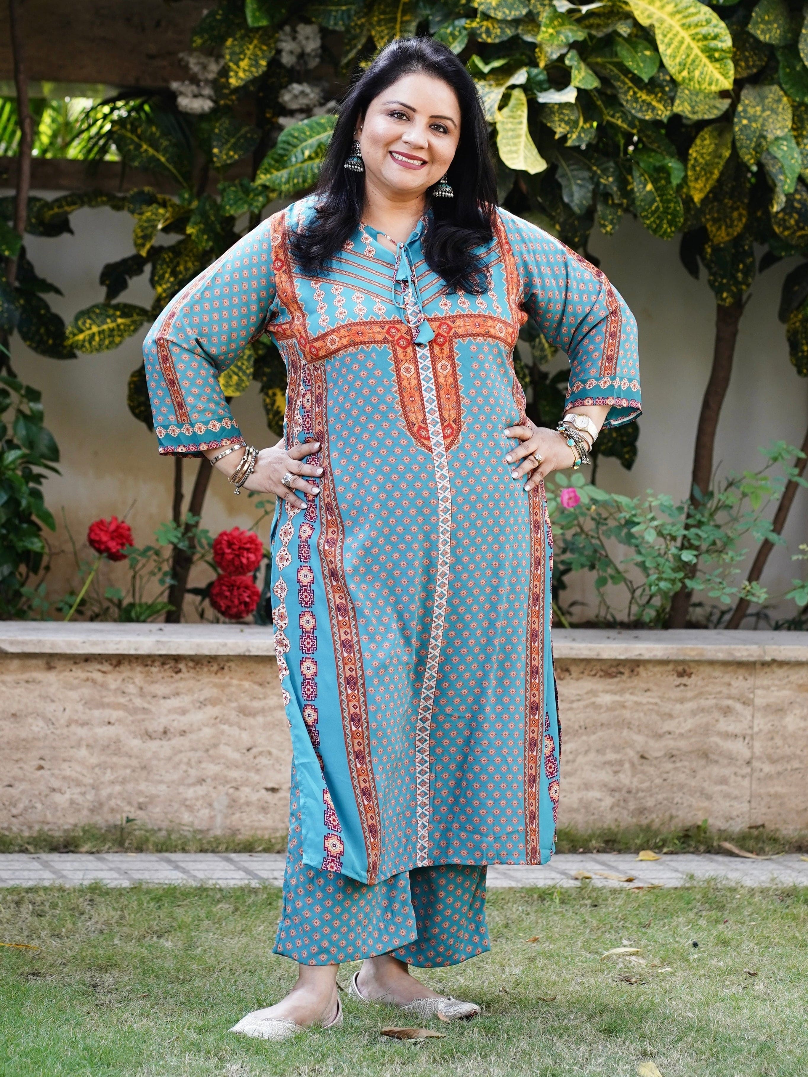 Celestial Blue Kurta Set - Jeeaayanu Fashion