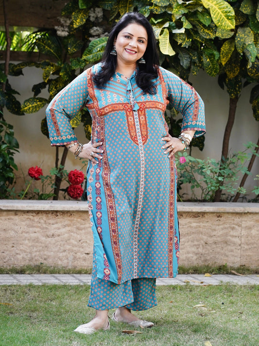Celestial Blue Kurta Set - Jeeaayanu Fashion