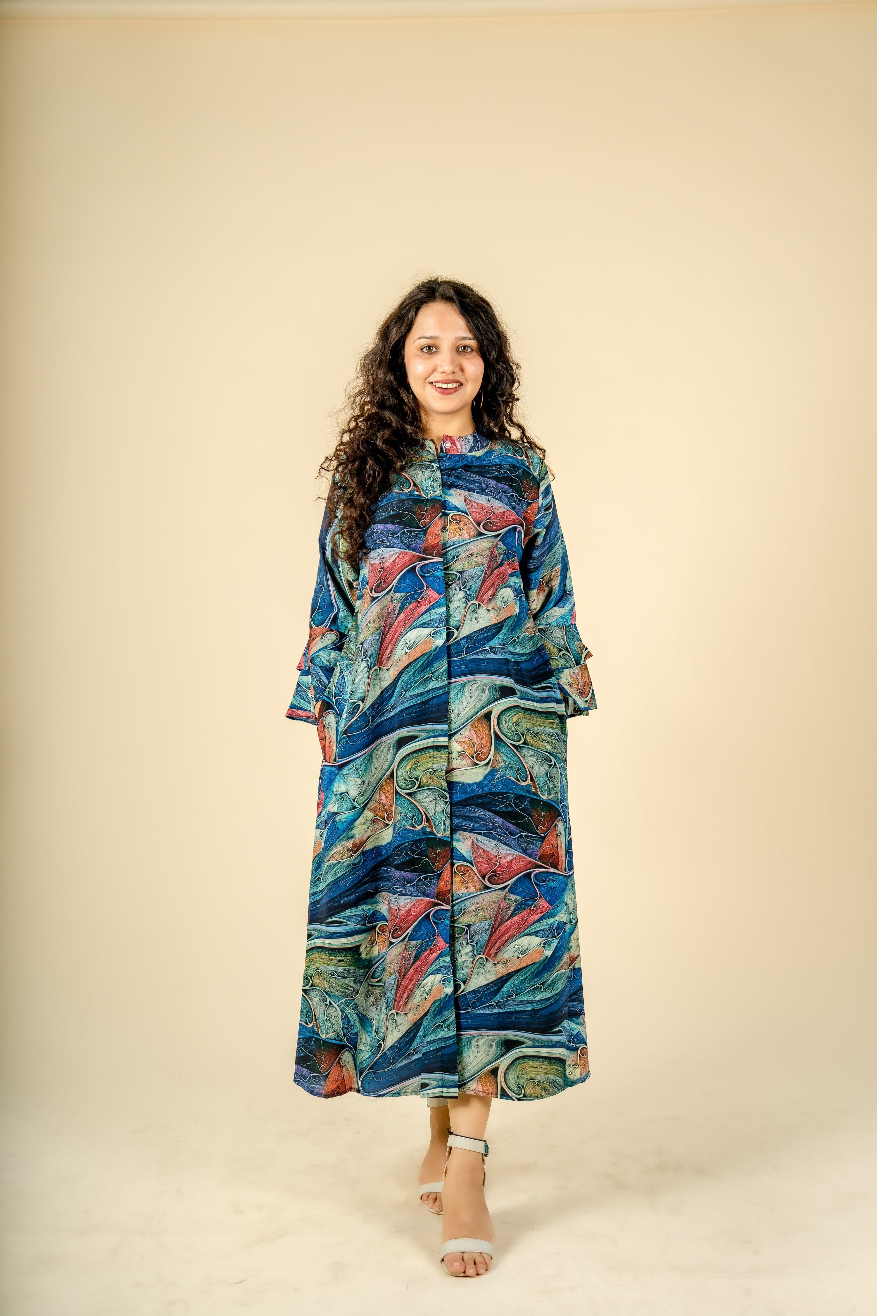 Colorsplash Long Tunic Dress - Jeeaayanu Fashion
