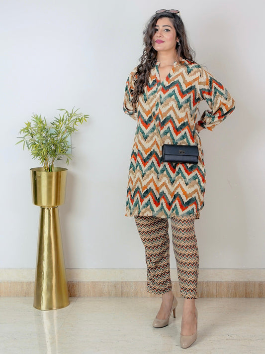 Dynamic Chevron Coord Set - Jeeaayanu Fashion