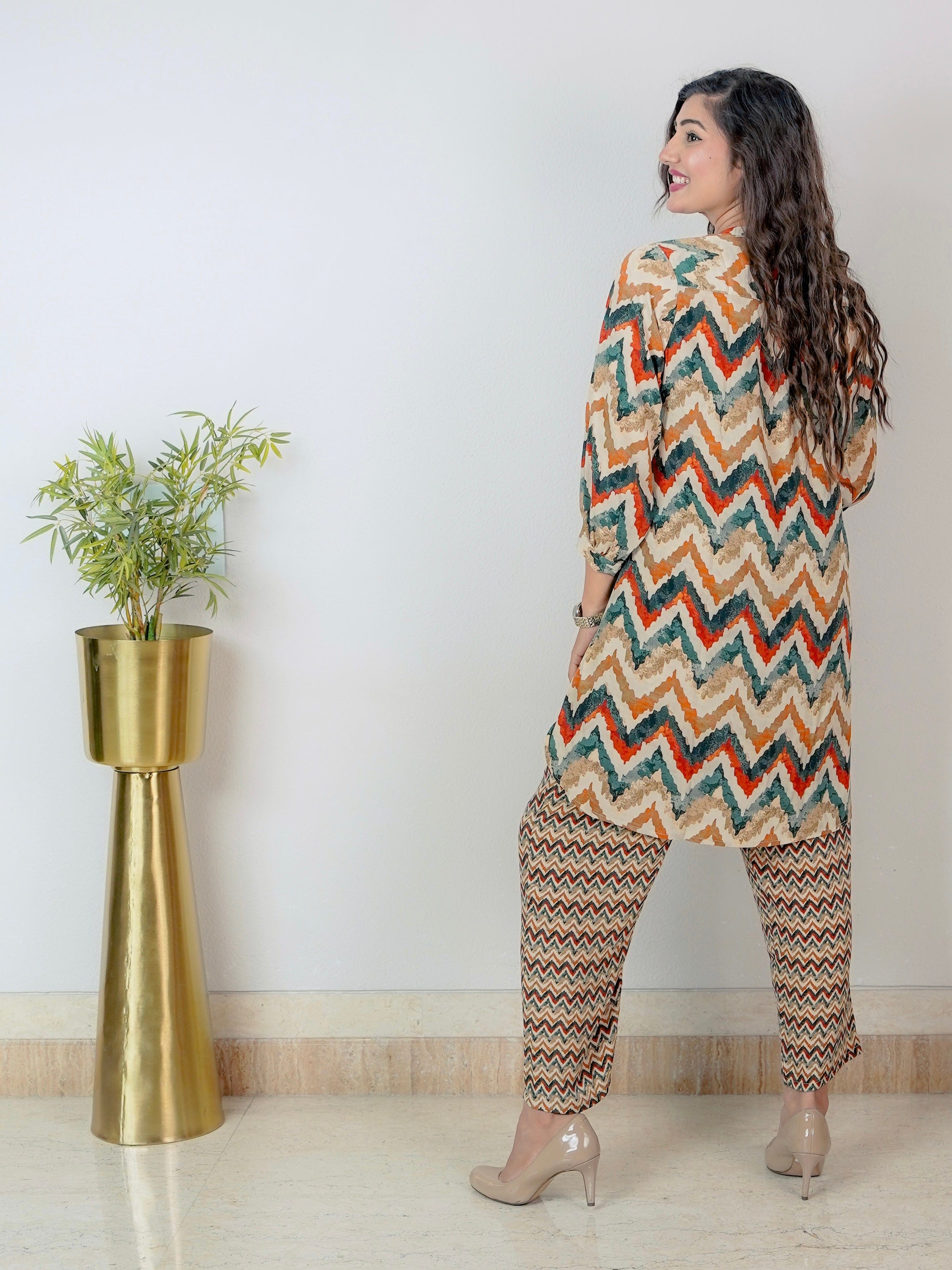 Dynamic Chevron Coord Set - Jeeaayanu Fashion