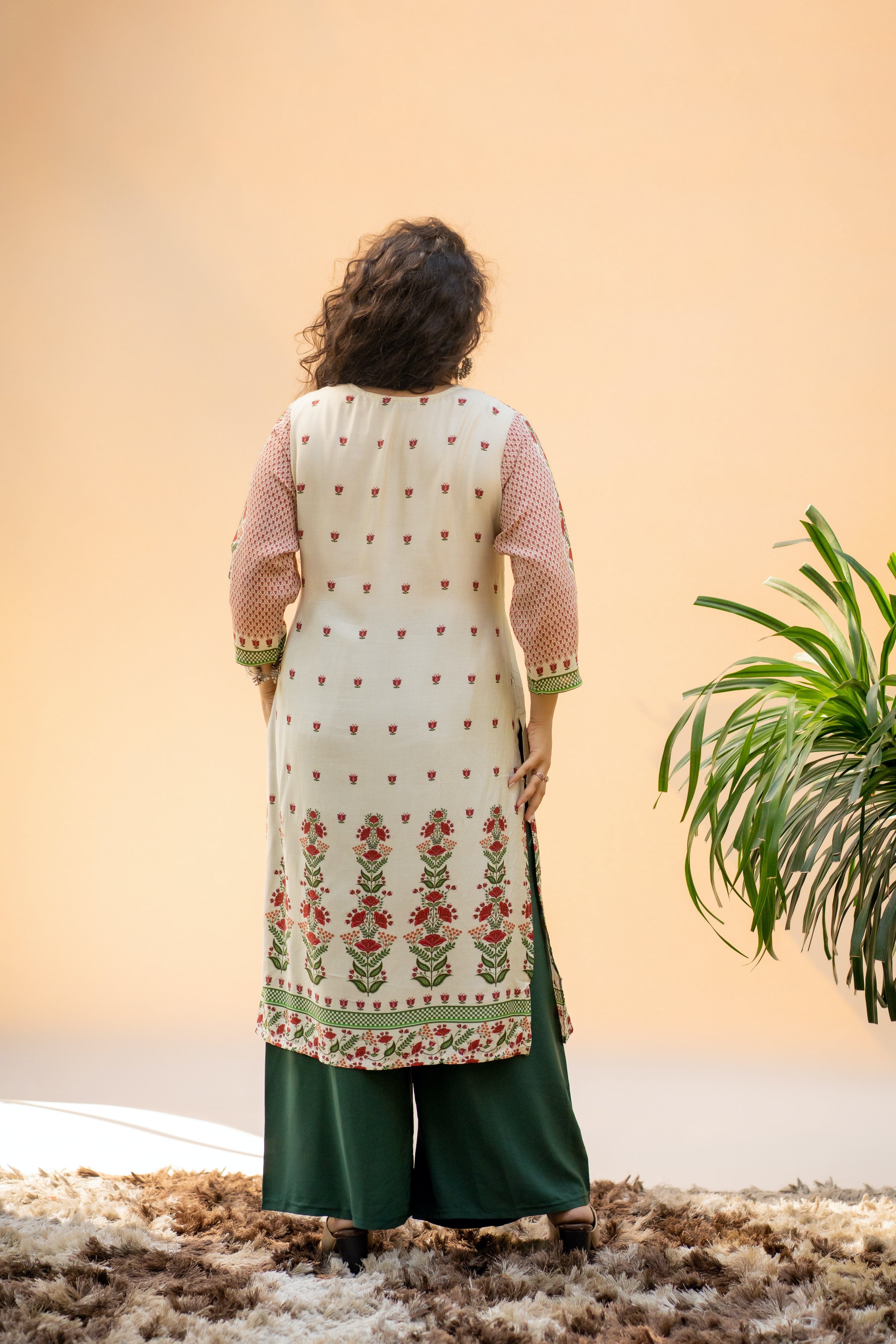 Fern and Flower Kurta - Jeeaayanu Fashion