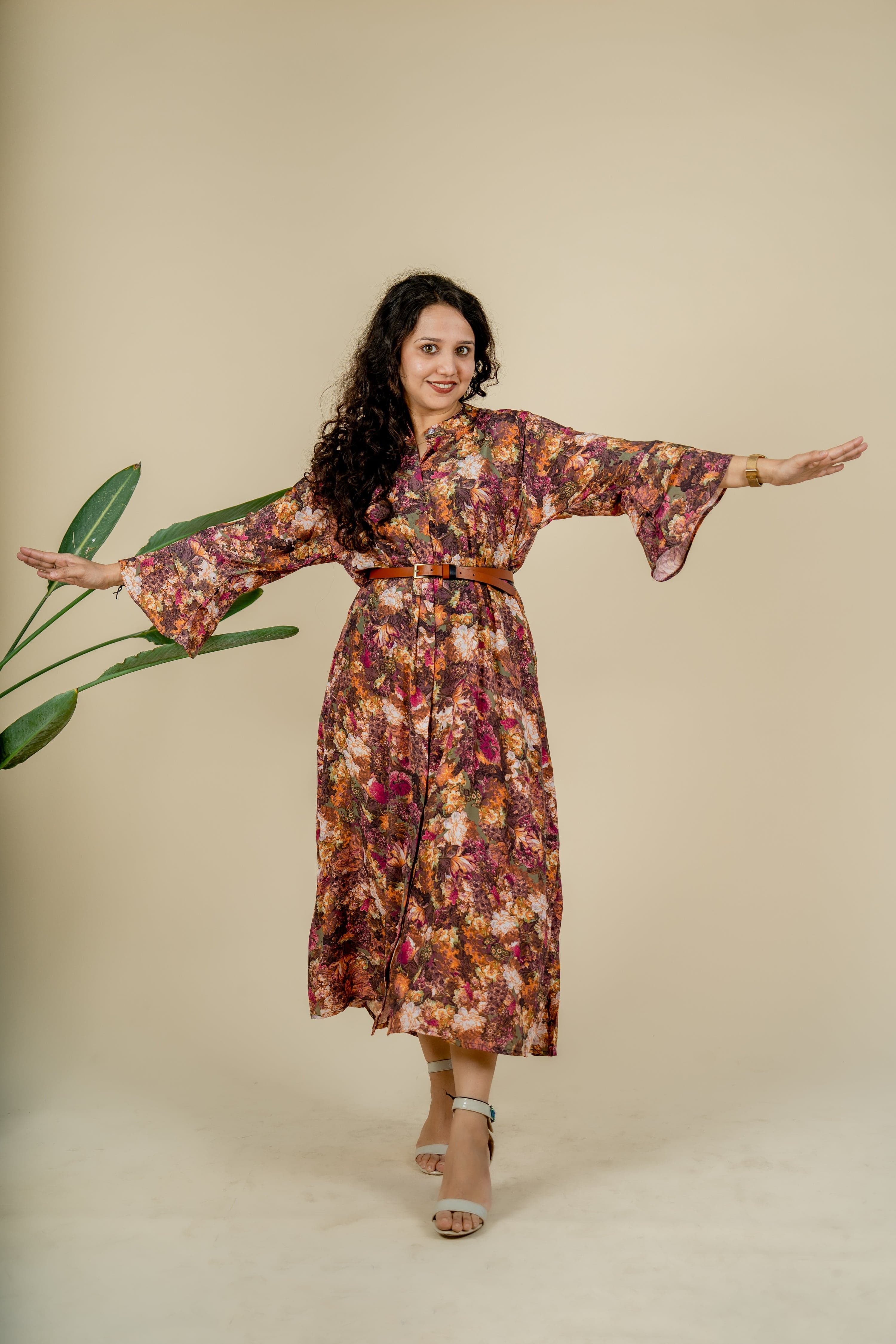 Flowral Long Tunic Dress - Jeeaayanu Fashion