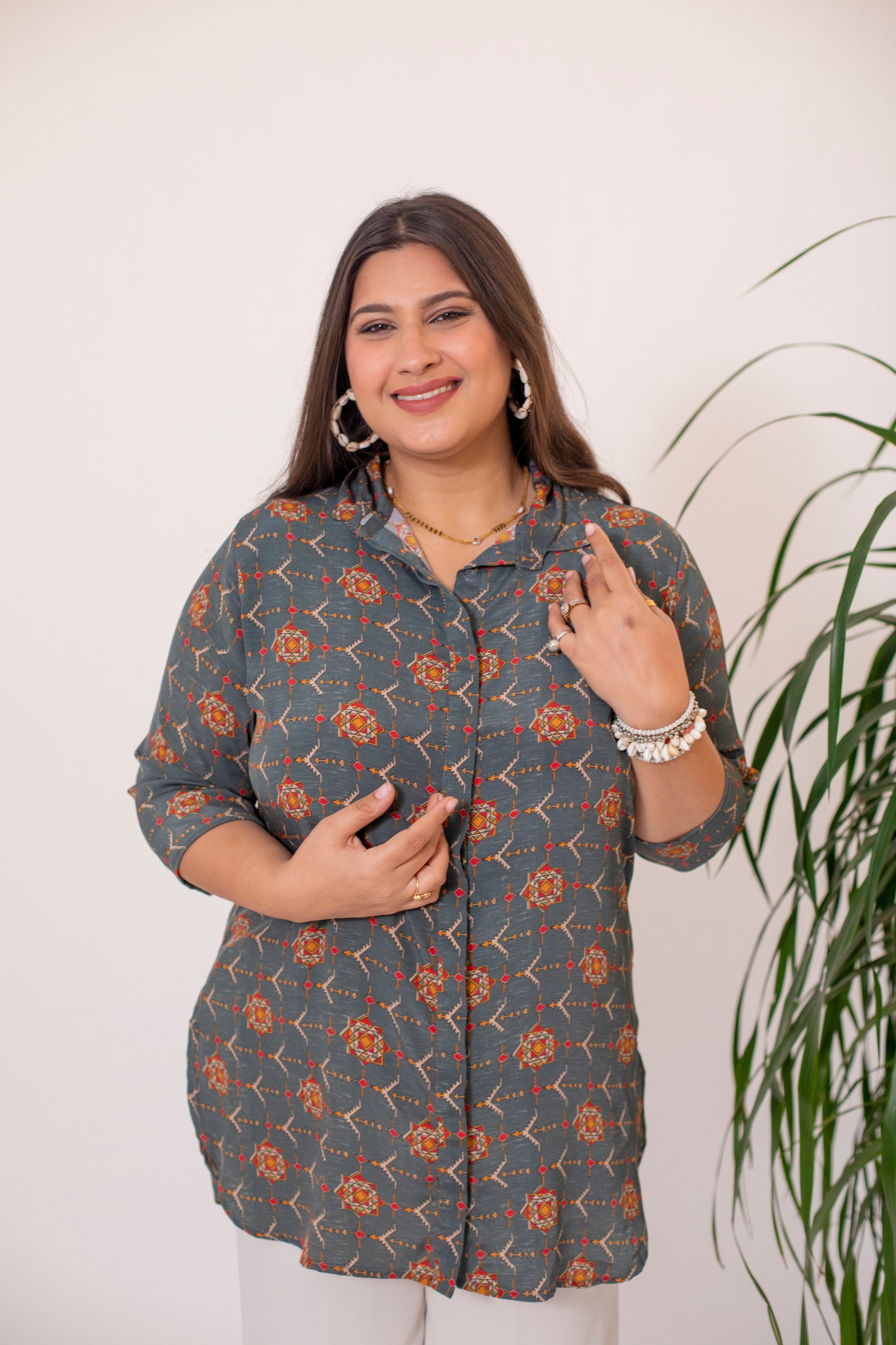 Granite Ajarak Shirt Tunic - Jeeaayanu Fashion