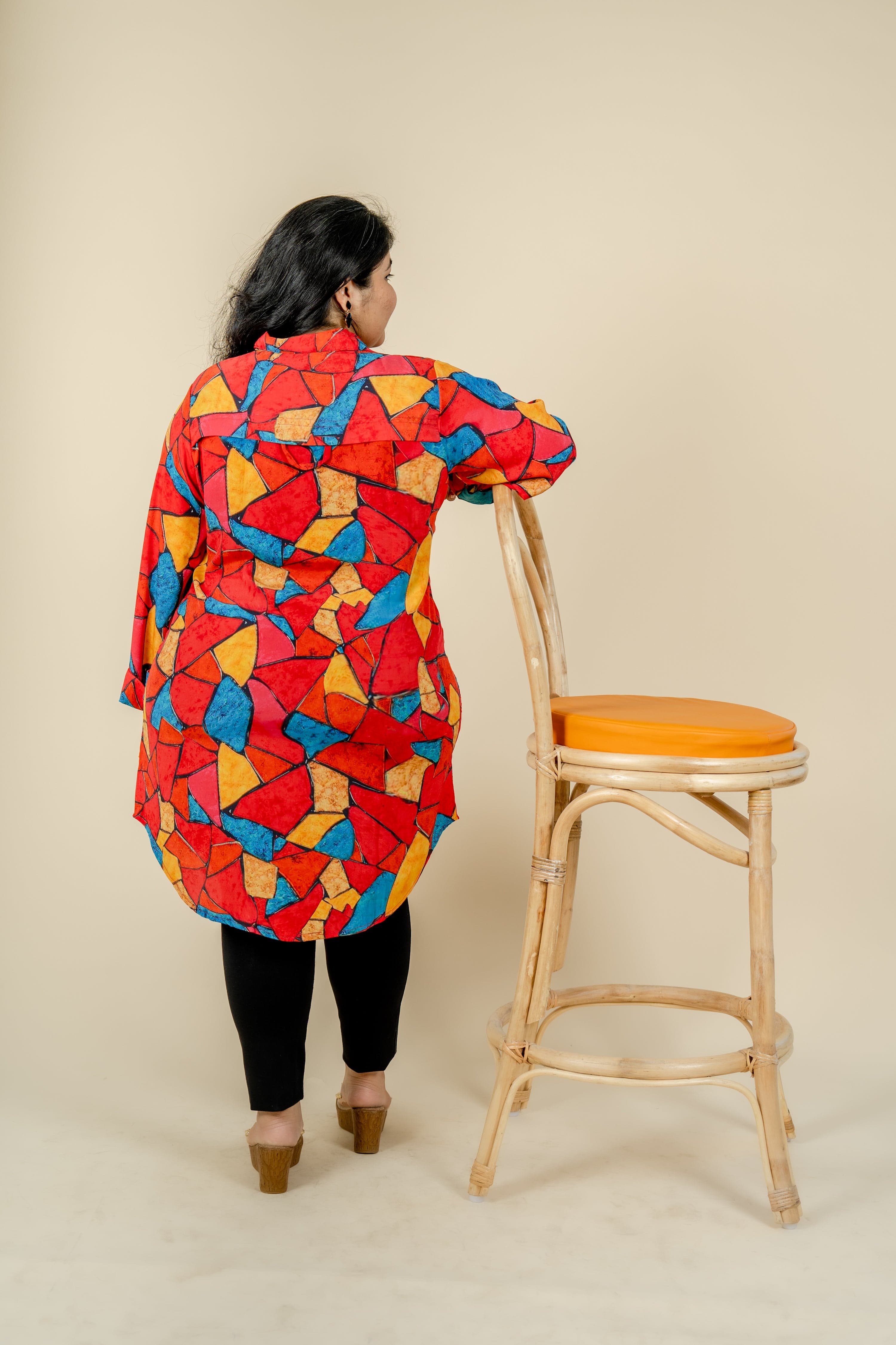 Jigsaw Print Tunic - Jeeaayanu Fashion
