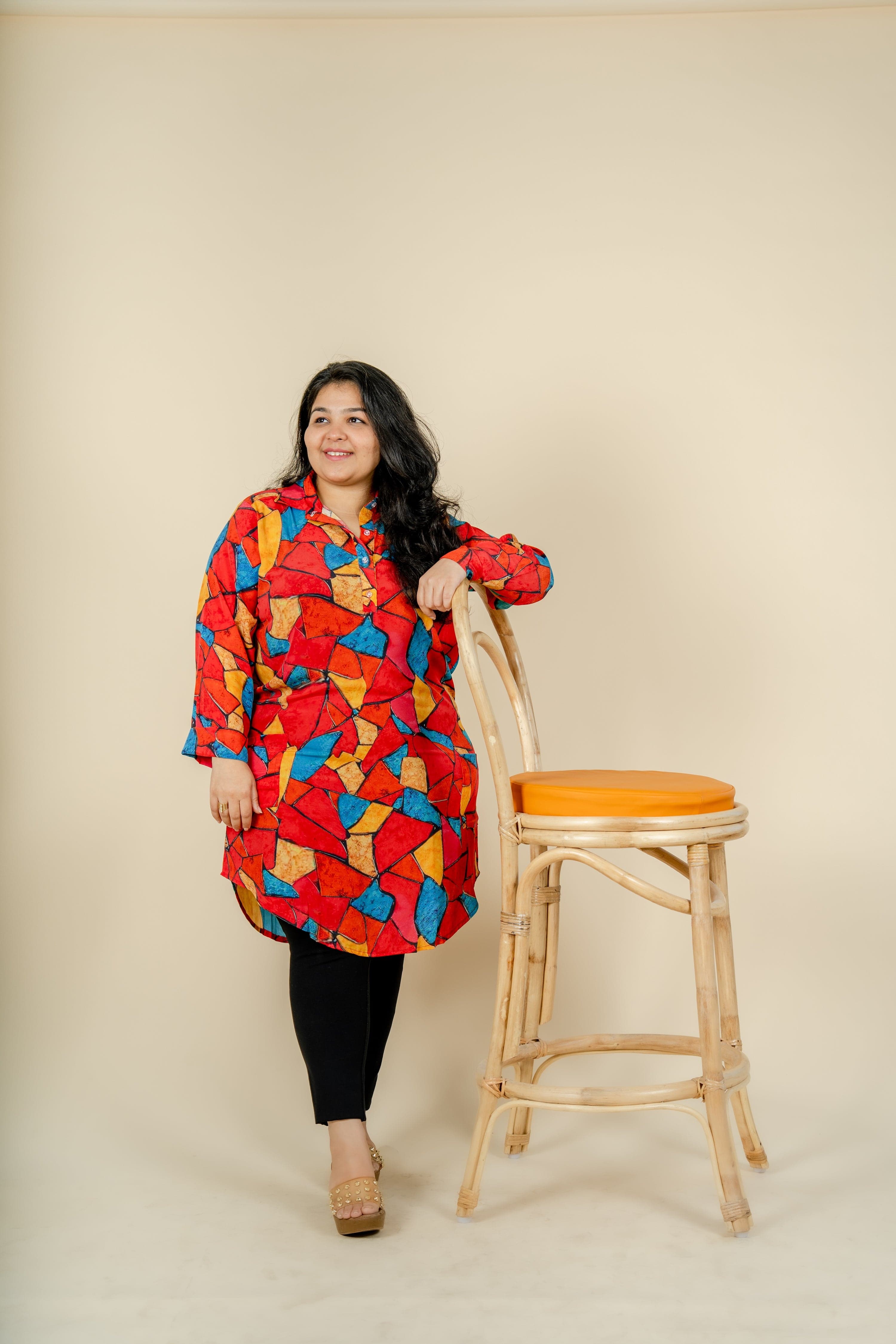 Jigsaw Print Tunic - Jeeaayanu Fashion