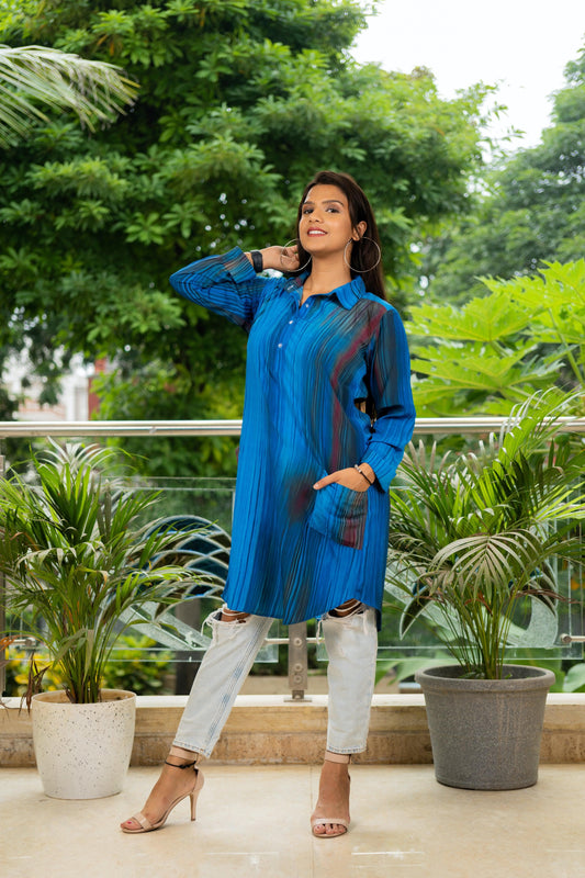 Lake Blue Tunic - Jeeaayanu Fashion