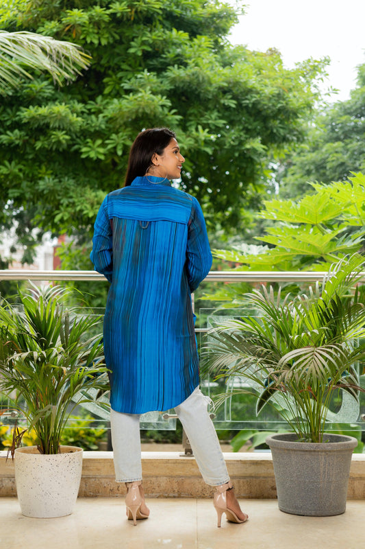 Lake Blue Tunic - Jeeaayanu Fashion