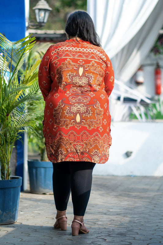 Lava Red Tunic - Jeeaayanu Fashion