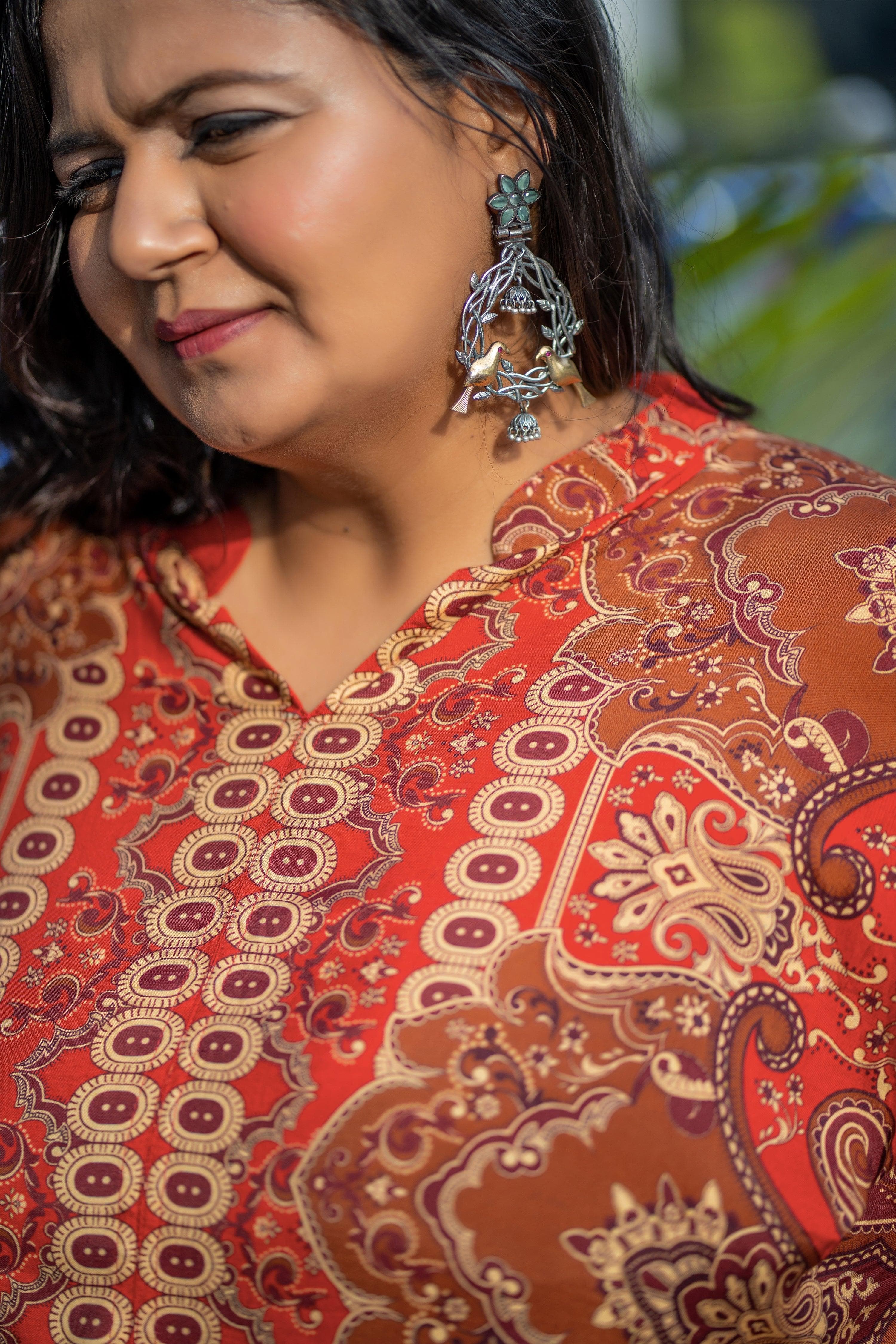 Lava Red Tunic - Jeeaayanu Fashion