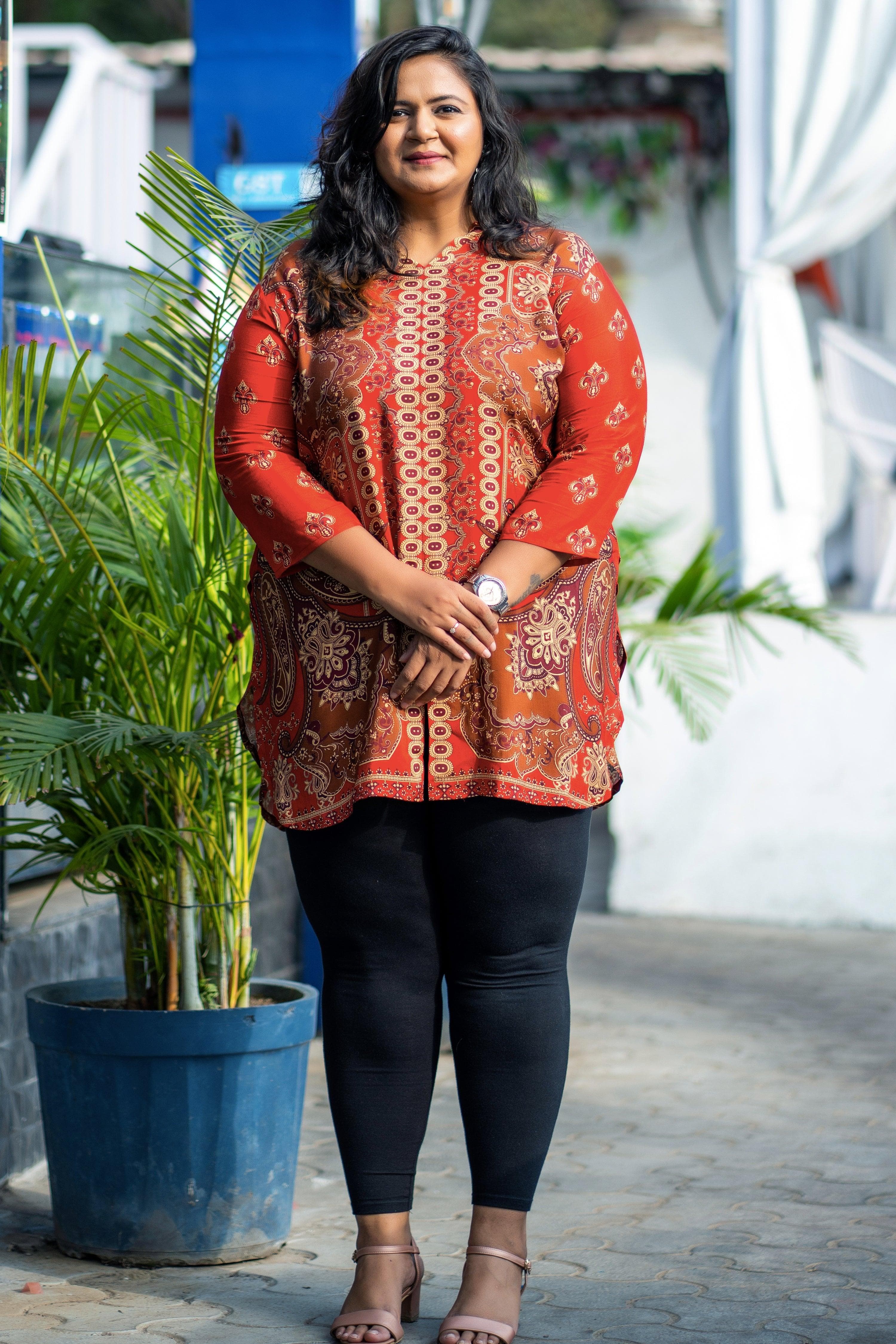 Lava Red Tunic - Jeeaayanu Fashion