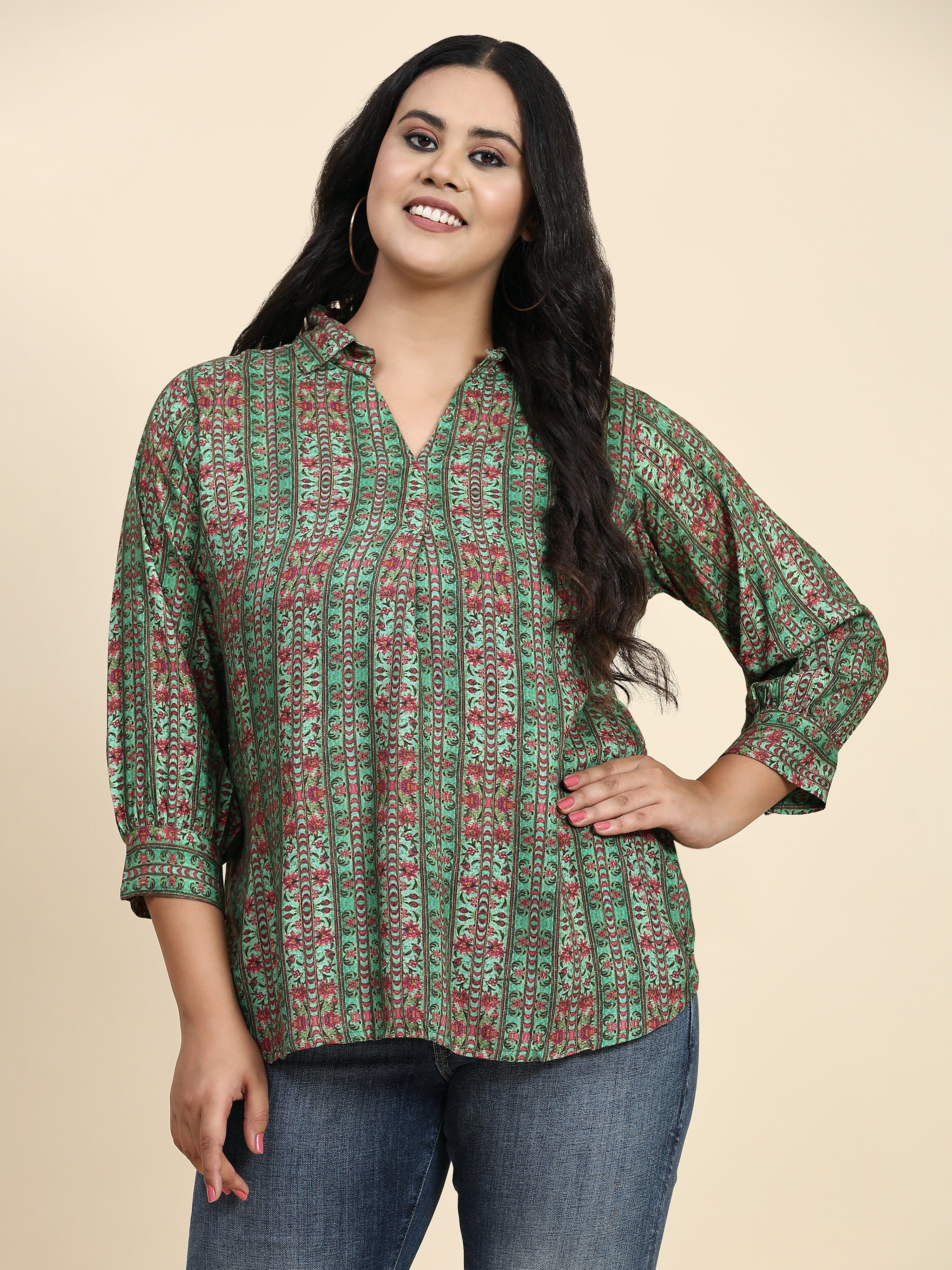 Lush Green Top - Jeeaayanu Fashion