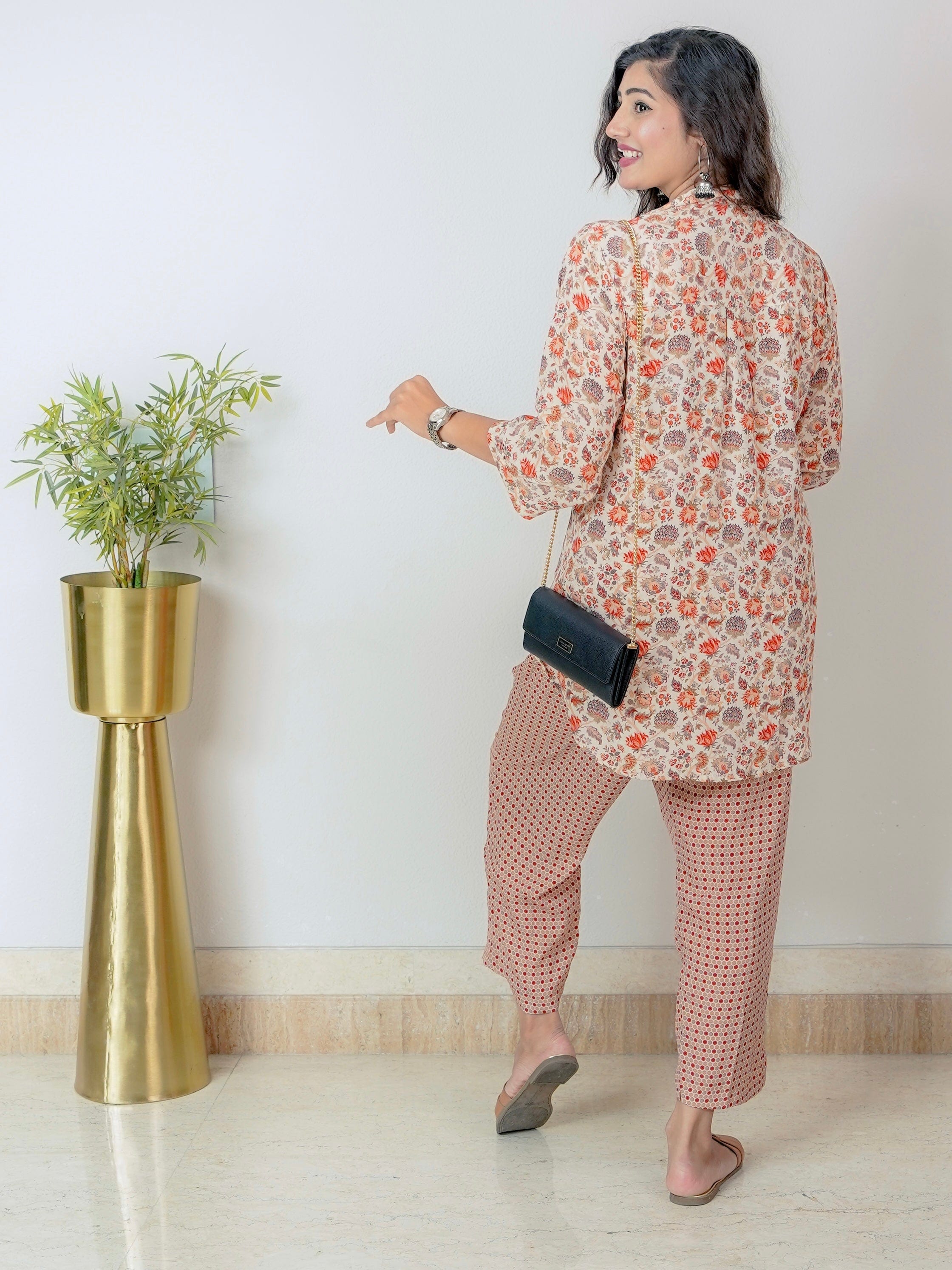 Micro Florals Coord Set koi - Jeeaayanu Fashion