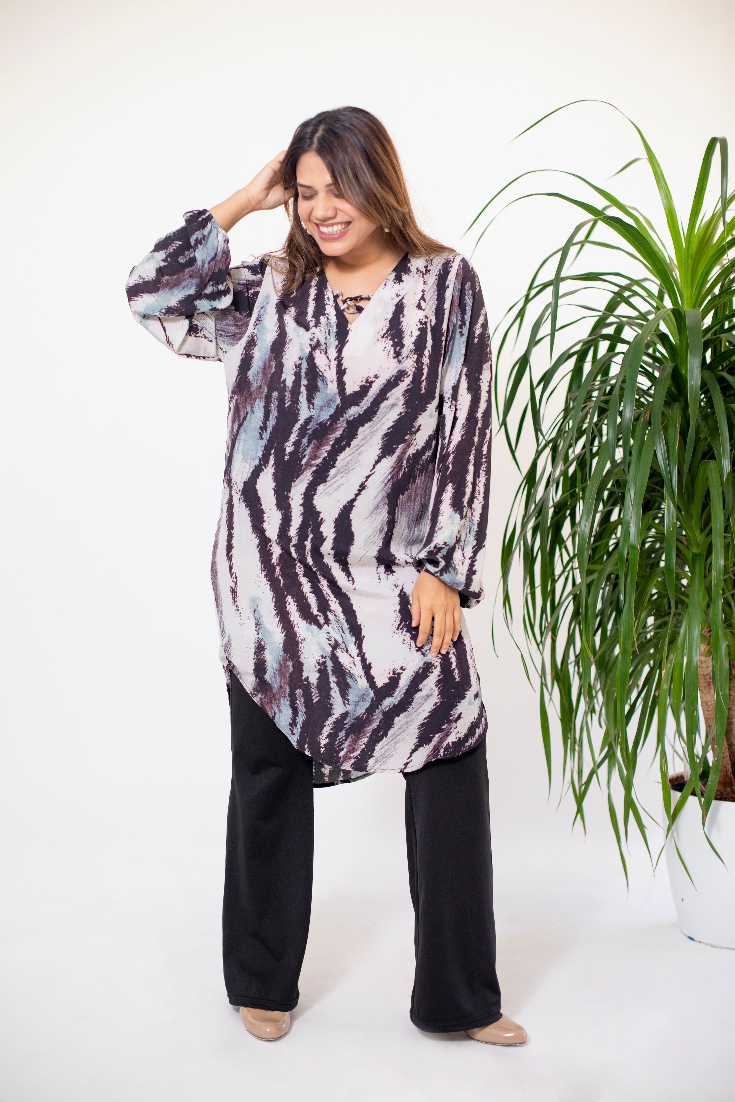 Safari Ziggy Long Tunic - Jeeaayanu Fashion