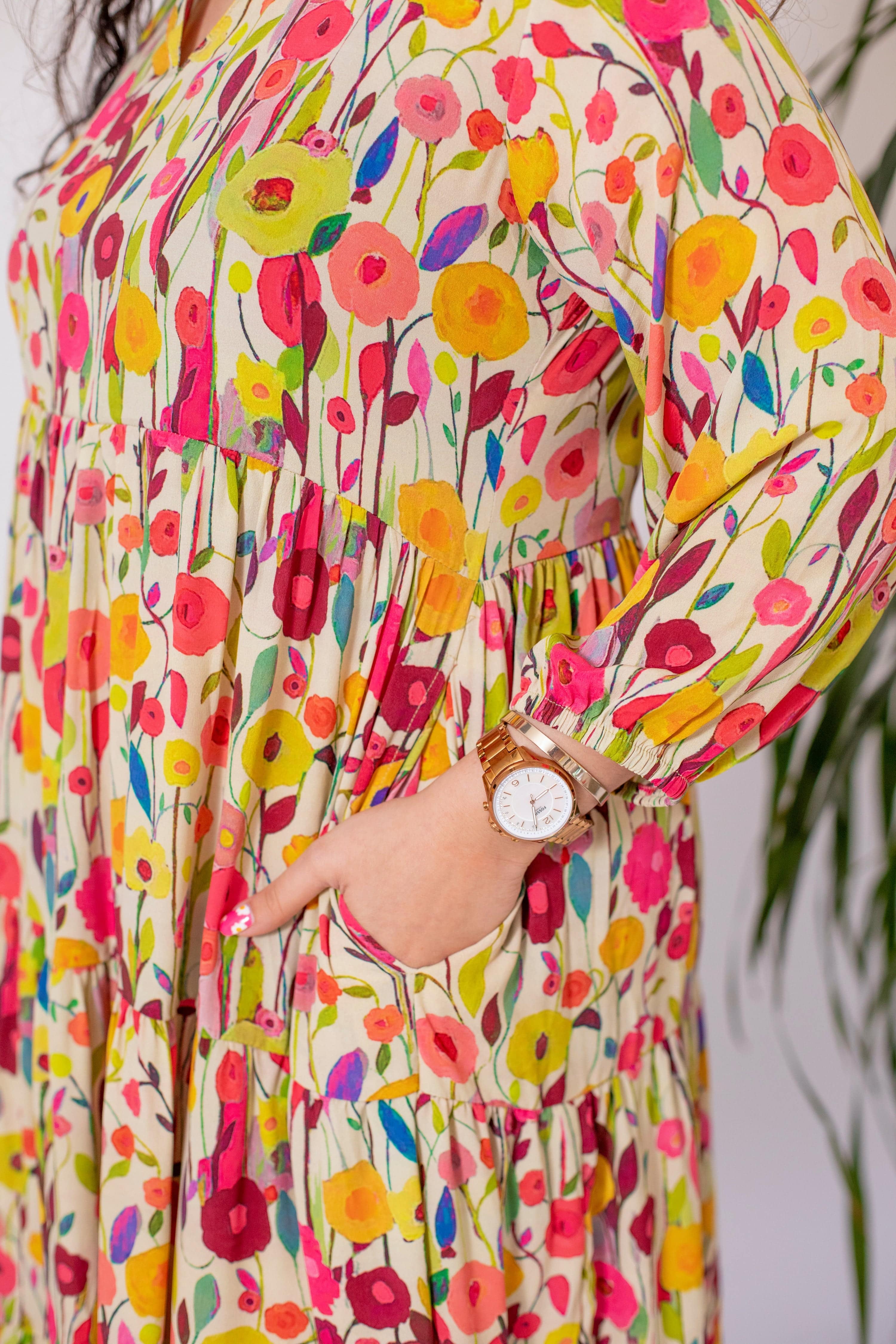 Sand Dune Daisy Layered Dress - Jeeaayanu Fashion