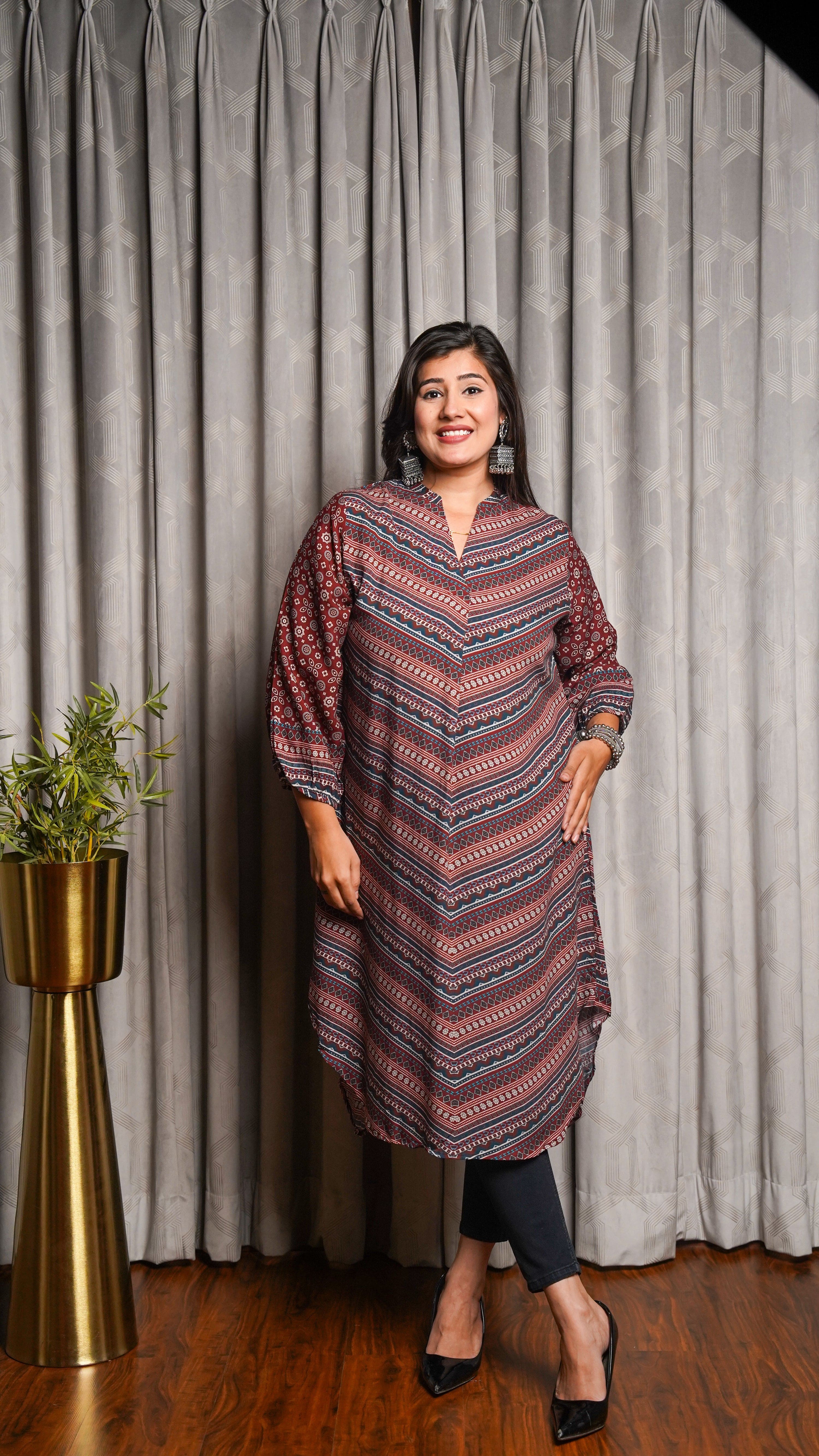 Styled Ajarak Tunic Dress - Jeeaayanu Fashion