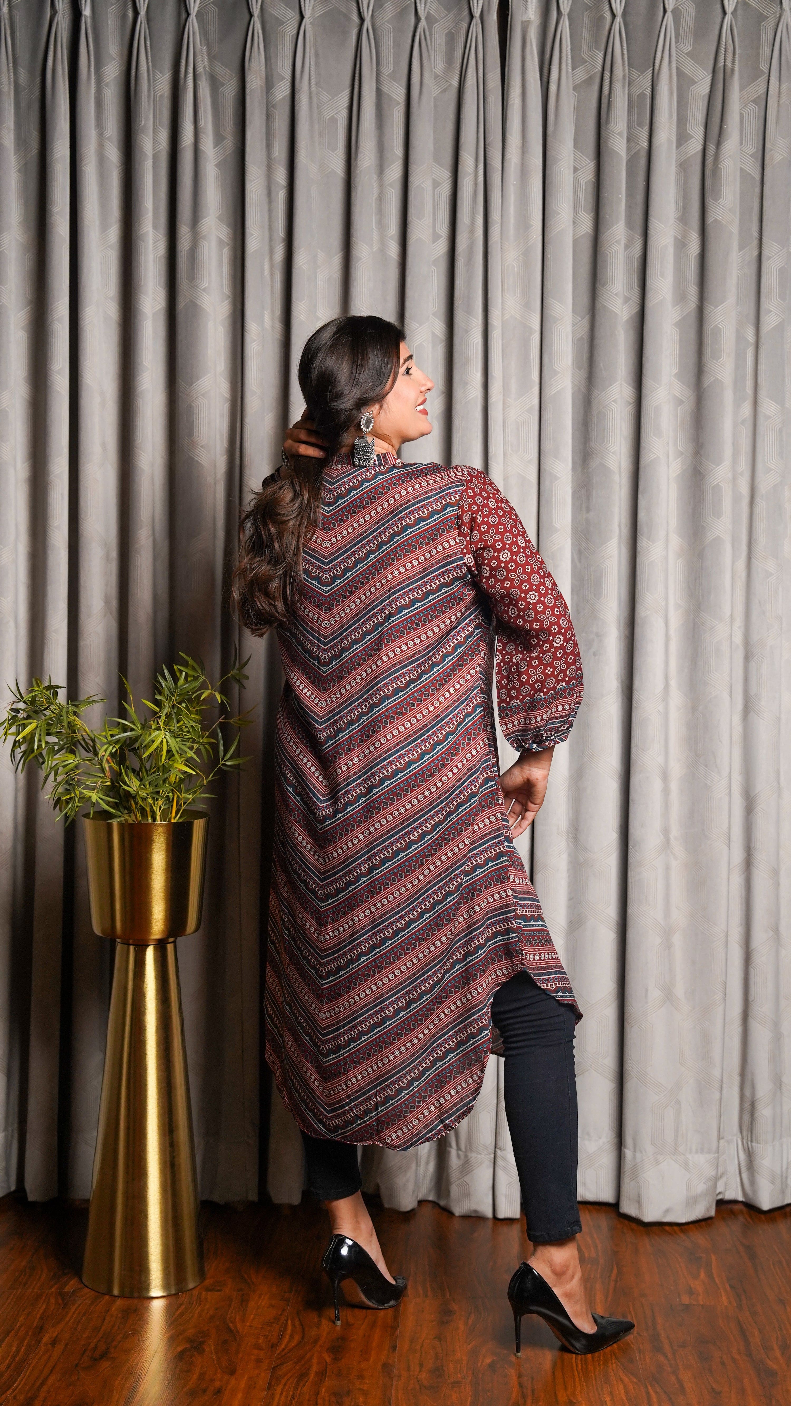 Styled Ajarak Tunic Dress - Jeeaayanu Fashion