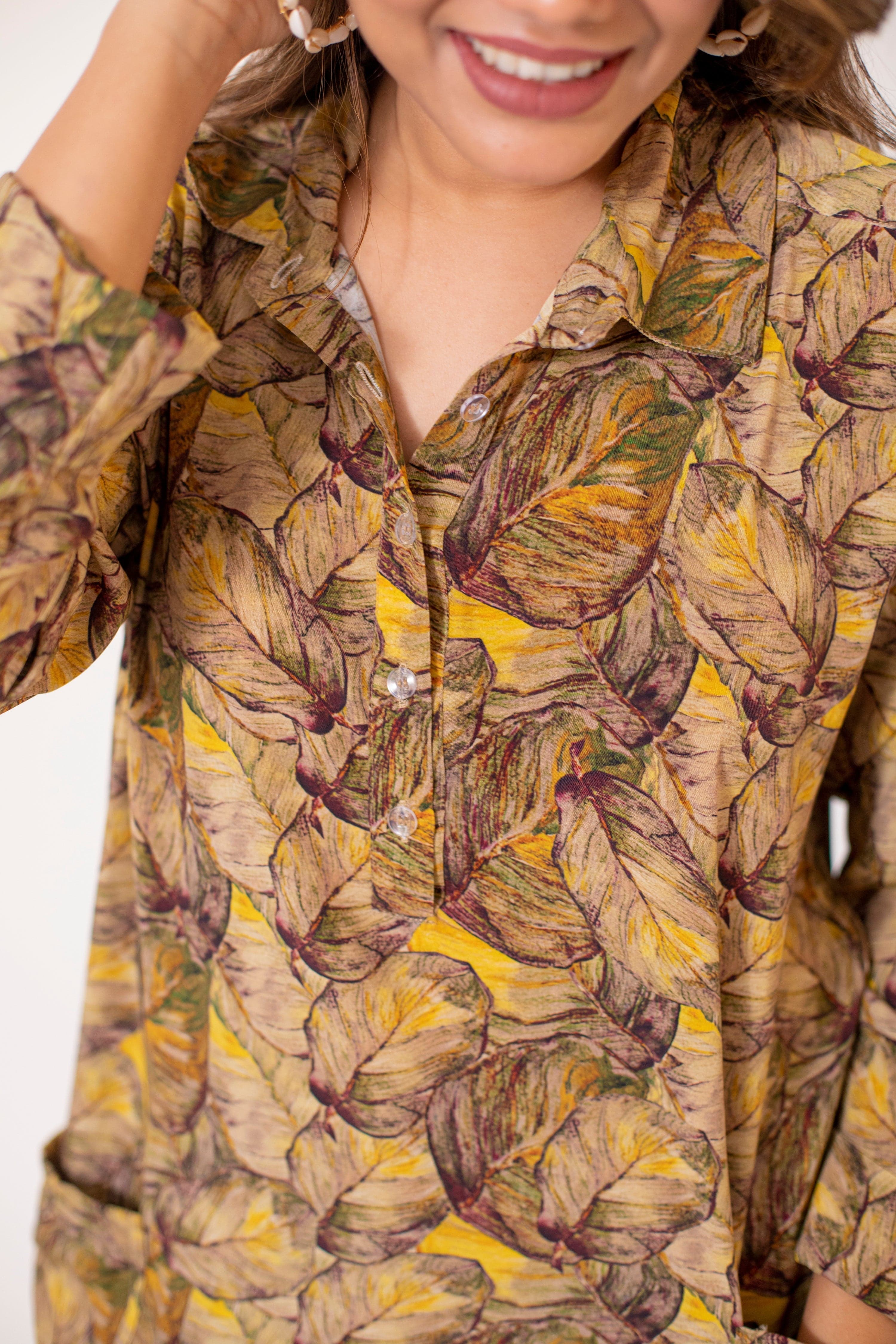 Tropical Leaf Tunic - Jeeaayanu Fashion